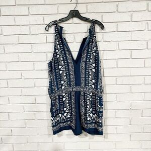 BCBGMax Azria Women’s‎ Blue Print Romper